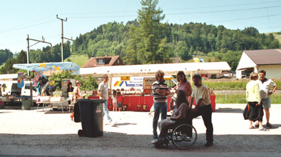 Blick vor die Halle